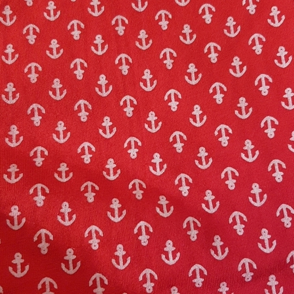 Uniqlo girls size 12 or xl red pull on pants with white anchors - Picture 2 of 3